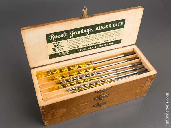 Complete Set of 13 RUSSELL JENNINGS Auger Bits in Original 3 Tiered Box -82012