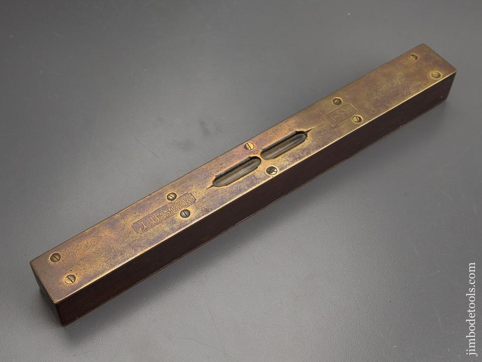 12 inch Cuban Mahogany and Brass Level Dated 1883 - 82014R