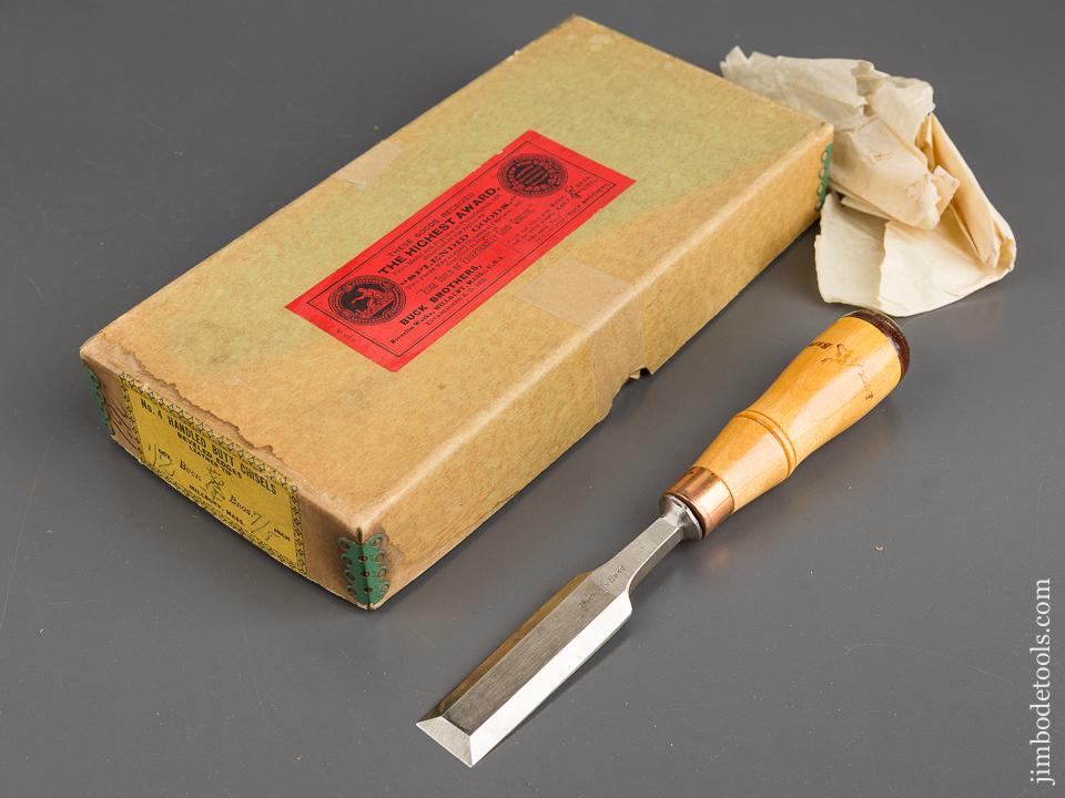 7/8 x 8 inch BUCK BROTHERS No. 4 Butt Chisel MINT in Original Box - 82014
