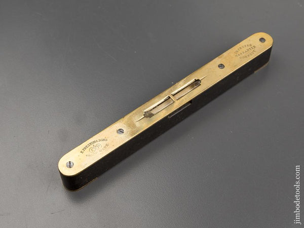 Eight inch PRESTON Ebony and Brass Level - 82015R