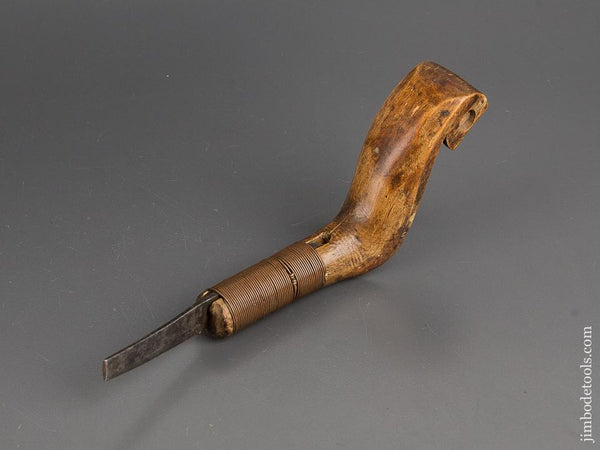 Early and Outstanding Eight inch Hand carved Crooked Knife - 82022R