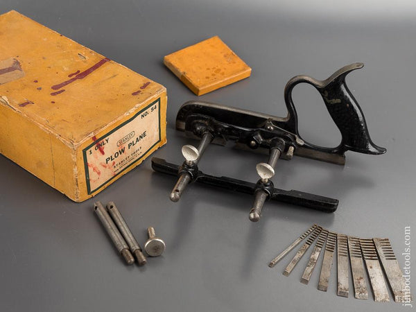 Rare! STANLEY No. 54 Plow Plane NEAR MINT in Original Box with Original Receipt! - 82027R
