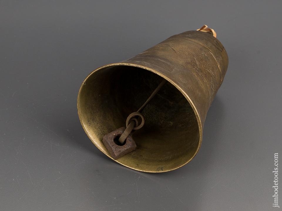 Seven inch Antique Brass Cow Bell - 82032R