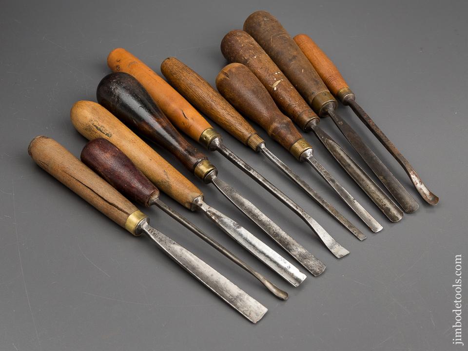 Ten Good ADDIS Carving Gouges - 82057