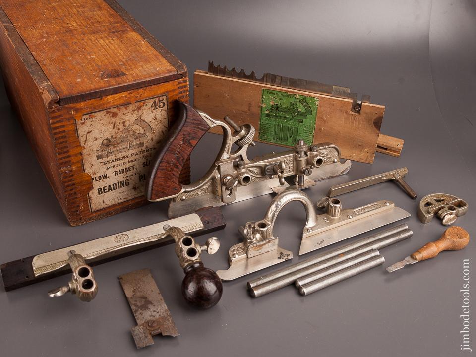 STANLEY No. 45 Combination Plane 100% COMPLETE in Original Box -82097