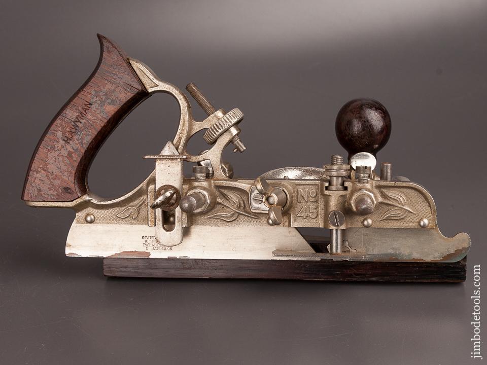 STANLEY No. 45 Combination Plane 100% COMPLETE in Original Box -82097