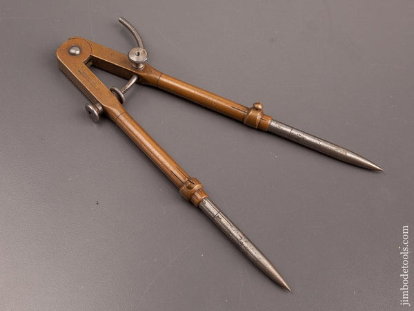 Rare! STARRETT Brass and Steel Dividers - 82120