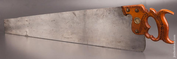 Extra Fine! 10 point 26 inch Crosscut DISSTON No. 12 London Spring Hand Saw - 82173
