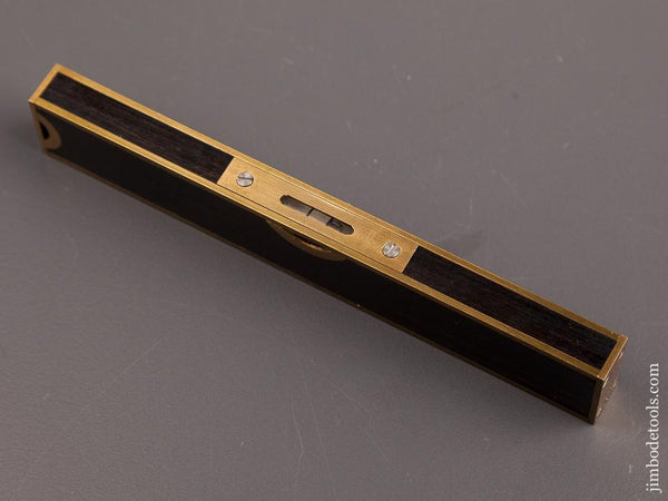 Miniature 4 1//16 inch Ebony & Brass STRATTON BROS Level by PAUL HAMLER - 82213