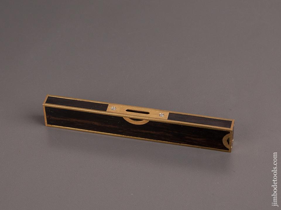Miniature 4 1//16 inch Ebony & Brass STRATTON BROS Level by PAUL HAMLER - 82213