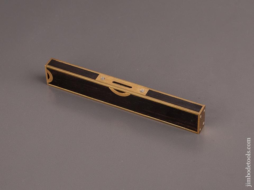 Miniature 4 1//16 inch Ebony & Brass STRATTON BROS Level by PAUL HAMLER - 82213