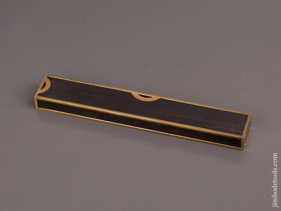 Miniature 4 1//16 inch Ebony & Brass STRATTON BROS Level by PAUL HAMLER - 82213