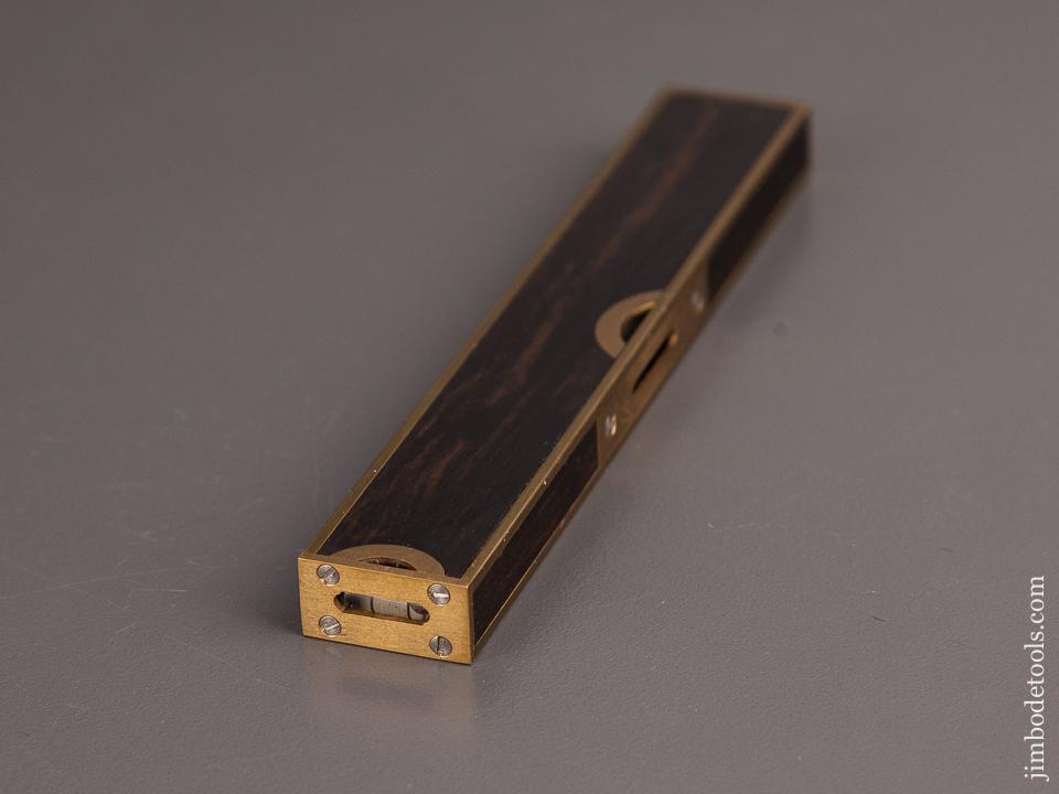 Miniature 4 1//16 inch Ebony & Brass STRATTON BROS Level by PAUL HAMLER - 82213