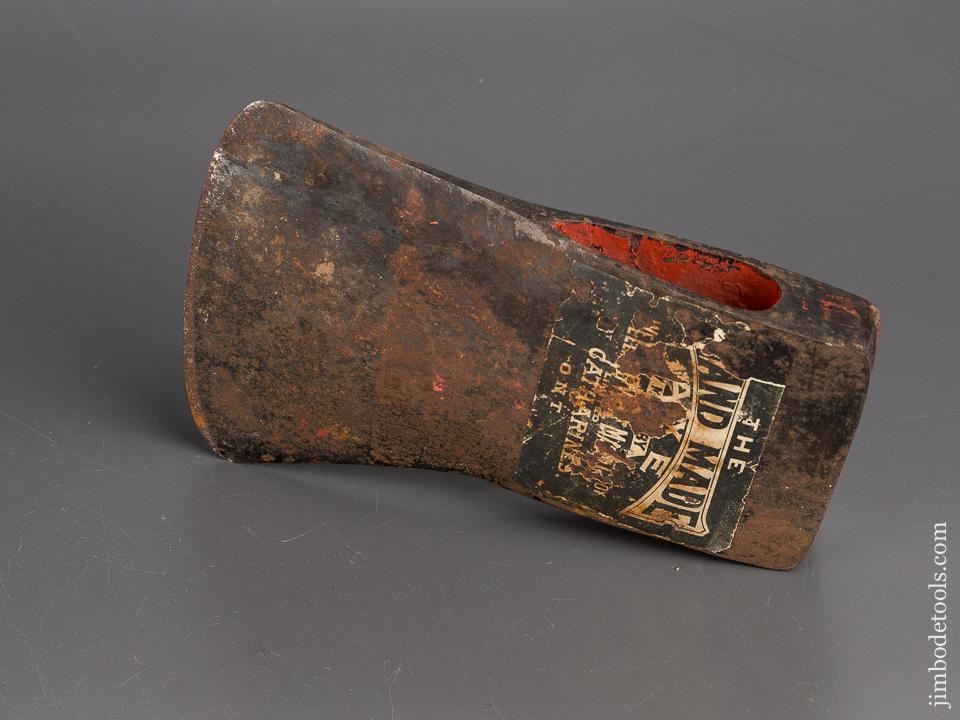3 1/2 pound "The Hand Made" Axe with Partial Label by WELLAND VALE, St. Catharine's, Ontario - 82226R