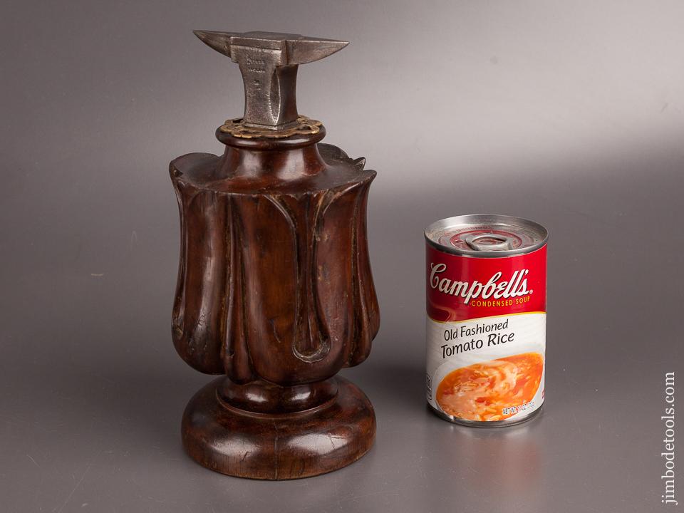 3 3/8 inch Anvil on 8 1/2 inch Tall Rosewood Base - 82291