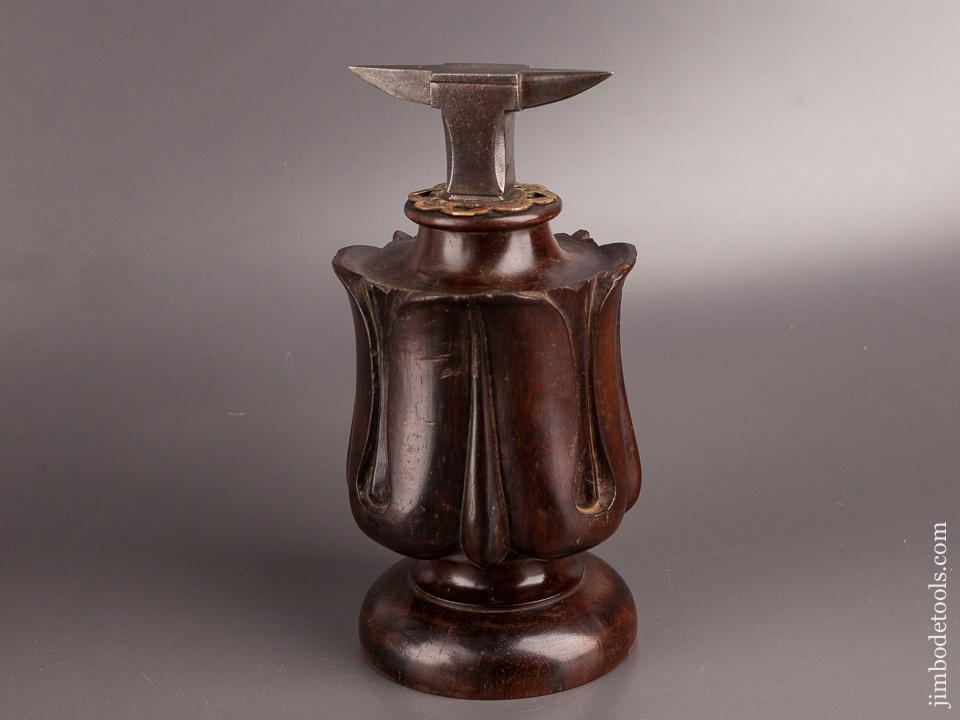 3 3/8 inch Anvil on 8 1/2 inch Tall Rosewood Base - 82291