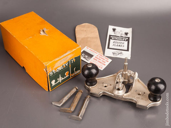 100% Complete! STANLEY No. 71 Router Plane DEAD MINT in Original Box  82294