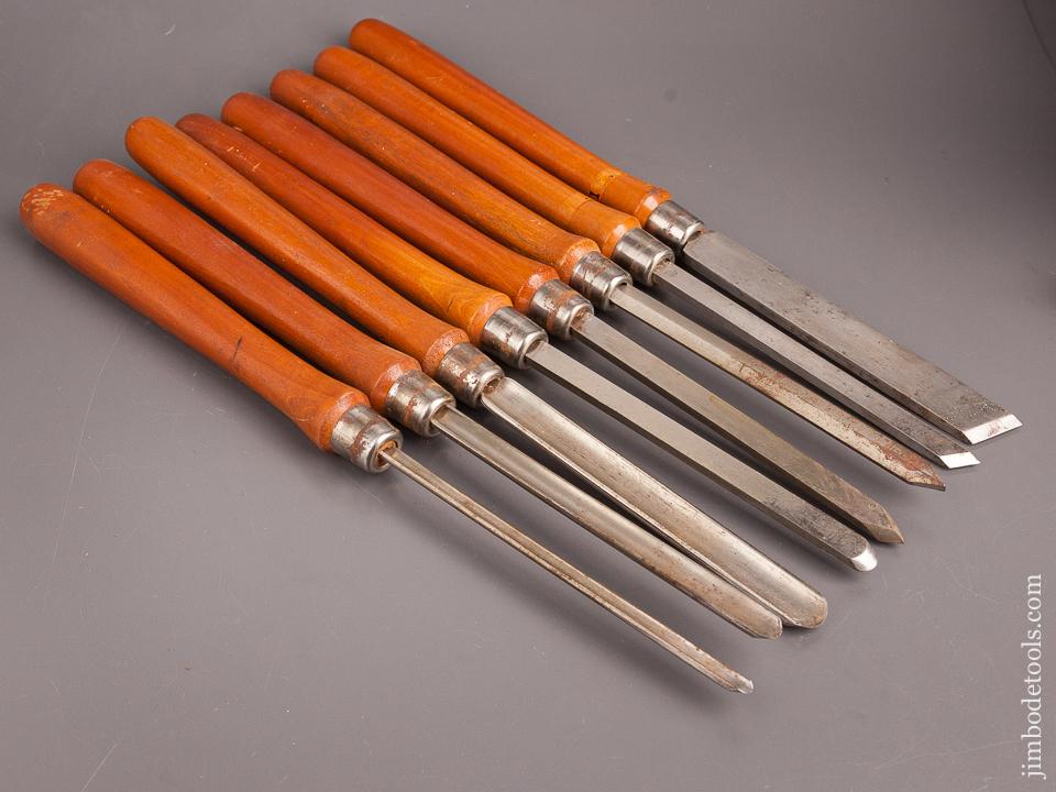 Set of Eight DISSTON Turning Chisels NEW OLD STOCK - 82297