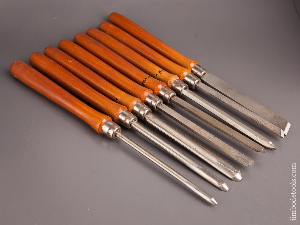 Set of Eight DISSTON Turning Chisels NEW OLD STOCK - 82297