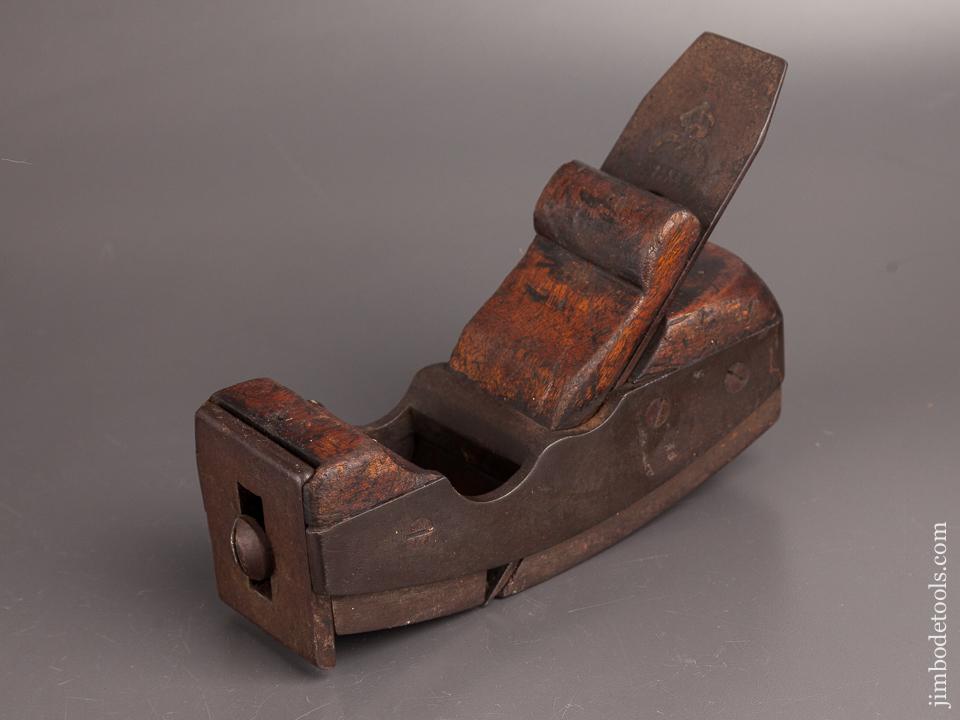 Very Unusual! Adjustable Compassed Cast Iron Rabbet Plane with Infill - 82317