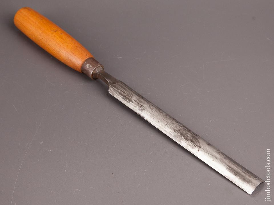 Extra Fine 7/8 x 13 3/4 inch Beech Handled No. 8 Sweep English Pattern Makers Gouge -