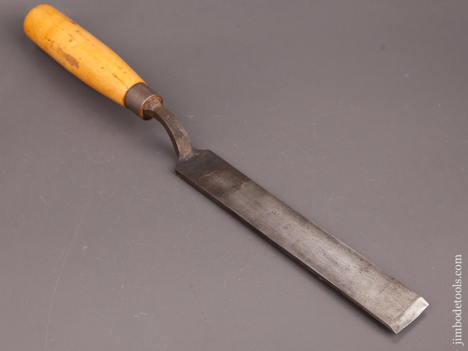 Extra Fine 1 1/4 x 16 inch Boxwood Handled SORBY No. 3 Sweep Pattern Makers Crank Neck Gouge - 82338