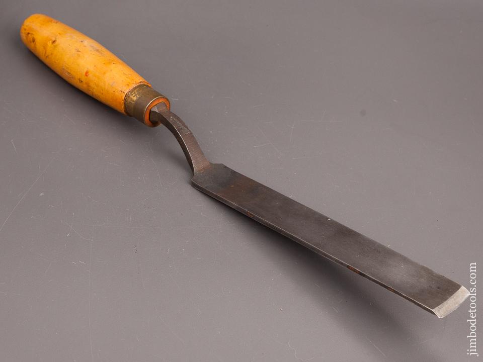 Extra Fine Boxwood Handled 1 1/4 x 16 1/2 inch SORBY No. 3 Sweep Crank Neck Pattern Makers Gouge - 82339
