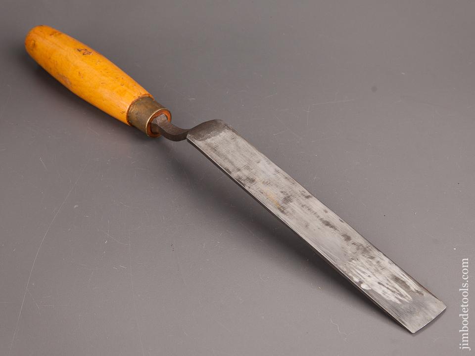 Extra Fine Boxwood Handled 1 1/4 x 16 1/2 inch SORBY No. 3 Sweep Crank Neck Pattern Makers Gouge - 82339