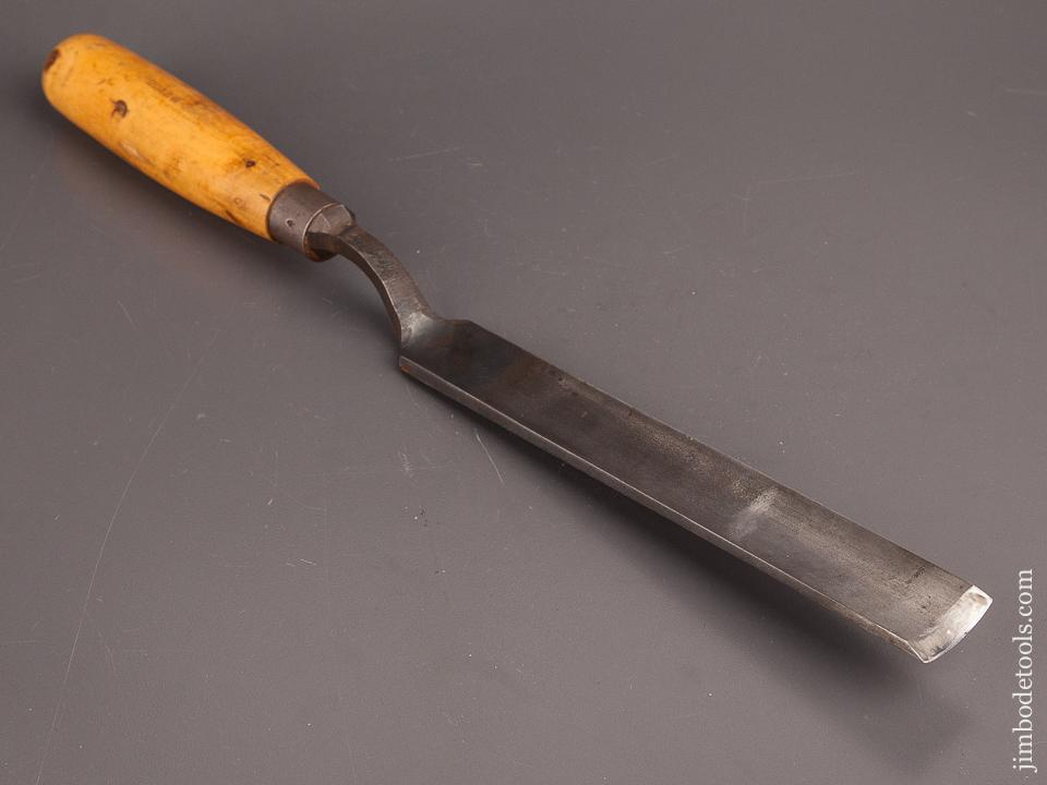Extra Fine 1 1/8 x 15 3/4 SORBY No. 4 Sweep Boxwood Handled Pattern Makers Crank Neck Gouge - 82340