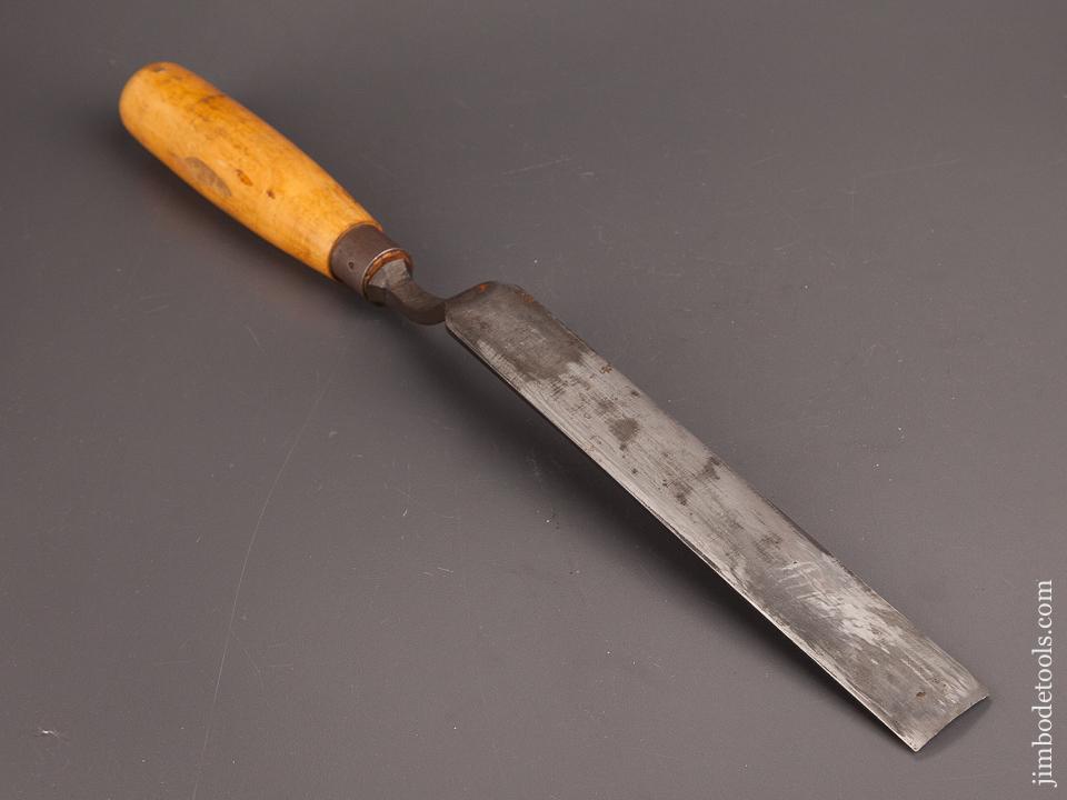 Extra Fine 1 1/8 x 15 3/4 SORBY No. 4 Sweep Boxwood Handled Pattern Makers Crank Neck Gouge - 82340