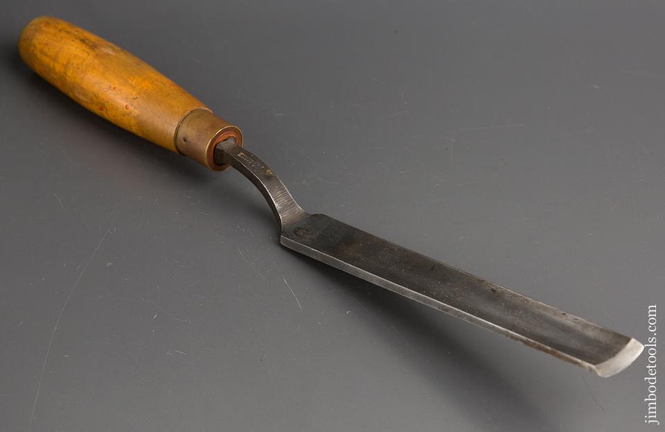 Extra Fine 1 1/8 x 16 inch Boxwood Handled SORBY No. 5 Sweep Crank Neck Pattern Makers Gouge - 82341