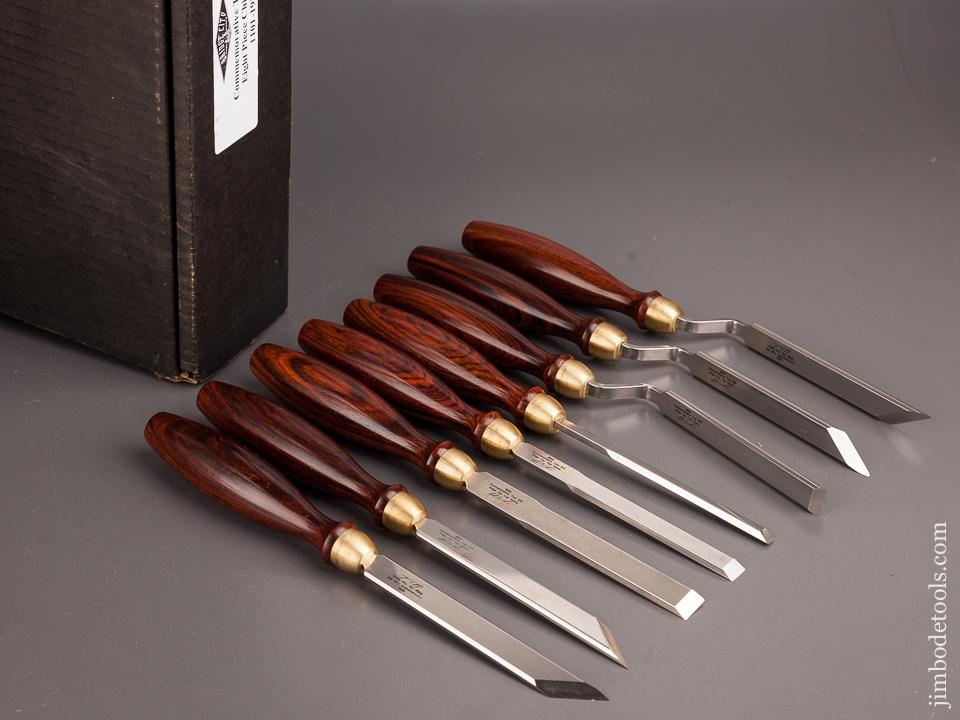 2005 BRIDGE CITY TOOL WORKS CT-13 Eight Piece Chisel Set MINT in Original Box with Space for a Mallet - 82348