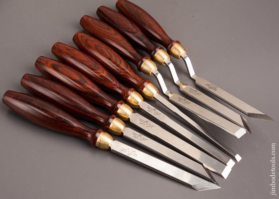 2005 BRIDGE CITY TOOL WORKS CT-13 Eight Piece Chisel Set MINT in Original Box with Space for a Mallet - 82348