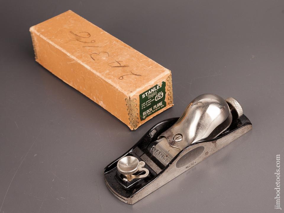 STANLEY No. 65 Low Angle Block Plane in Original Box USED ONCE! - 82358