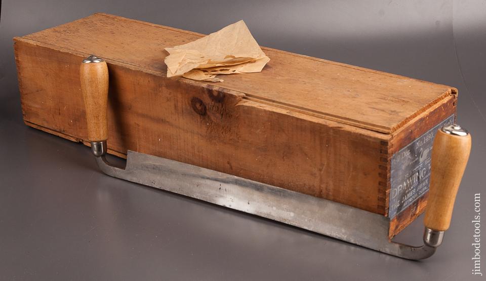 Amazing! 14 inch JAMES SWAN No. 1480 Draw Knife MINT in Original Wooden Box - 82360