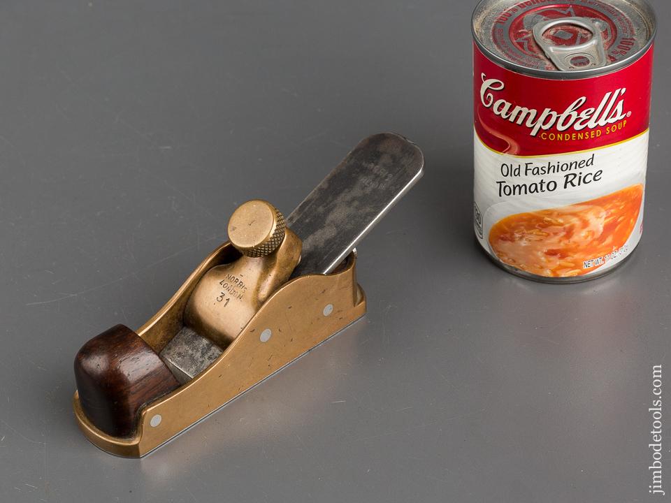 NORRIS NO. 31 Gunmetal and Rosewood Thumb Plane with Rosewood Infill and Original NORRIS Iron - 82370U