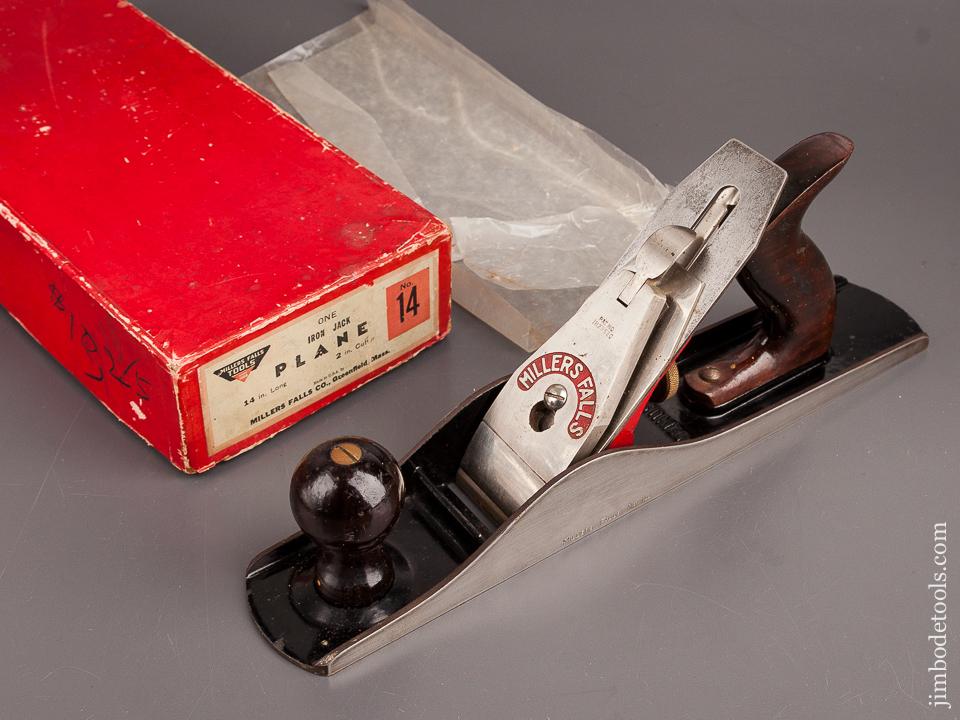 MILLERS FALLS No. 14 Jack Plane in Original Box USED ONCE! - 82377