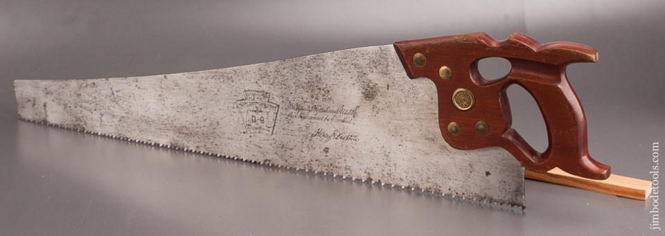 5 1/2 point 26 inch Rip DISSTON D8 Thumb Hole Hand Saw with Guard - 82385