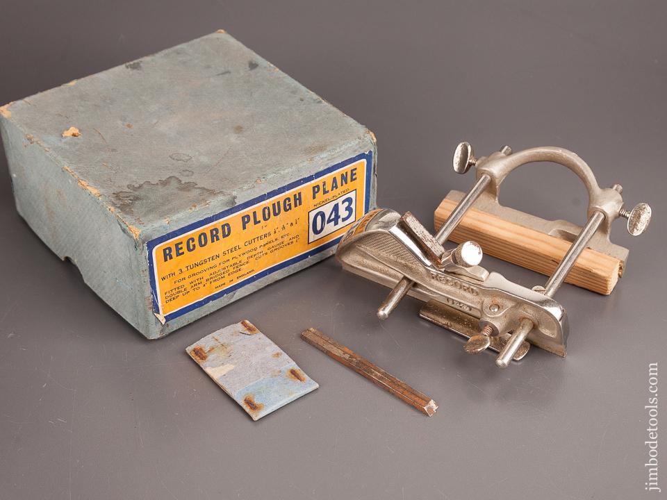 RECORD No. 043 Plough Plane 100% COMPLETE in Original Box - 82389