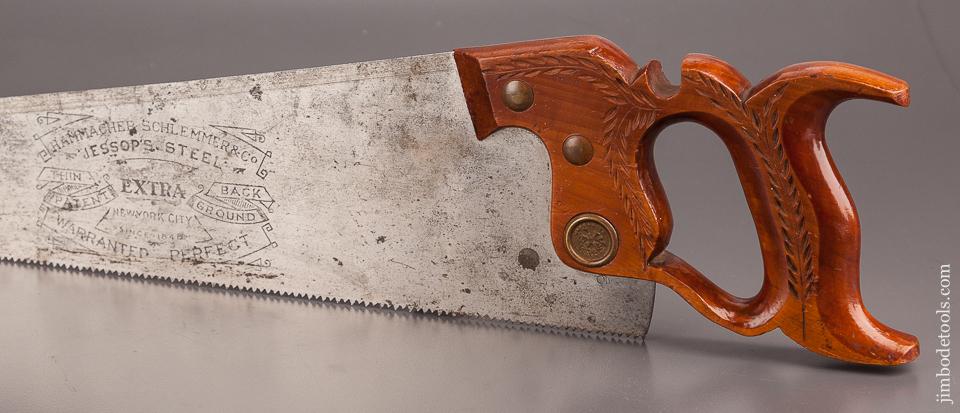 NEAR MINT 9 point 16 inch Rip HAMMACHER SCHLEMMER Jessops Steel Hand Saw - 82413U