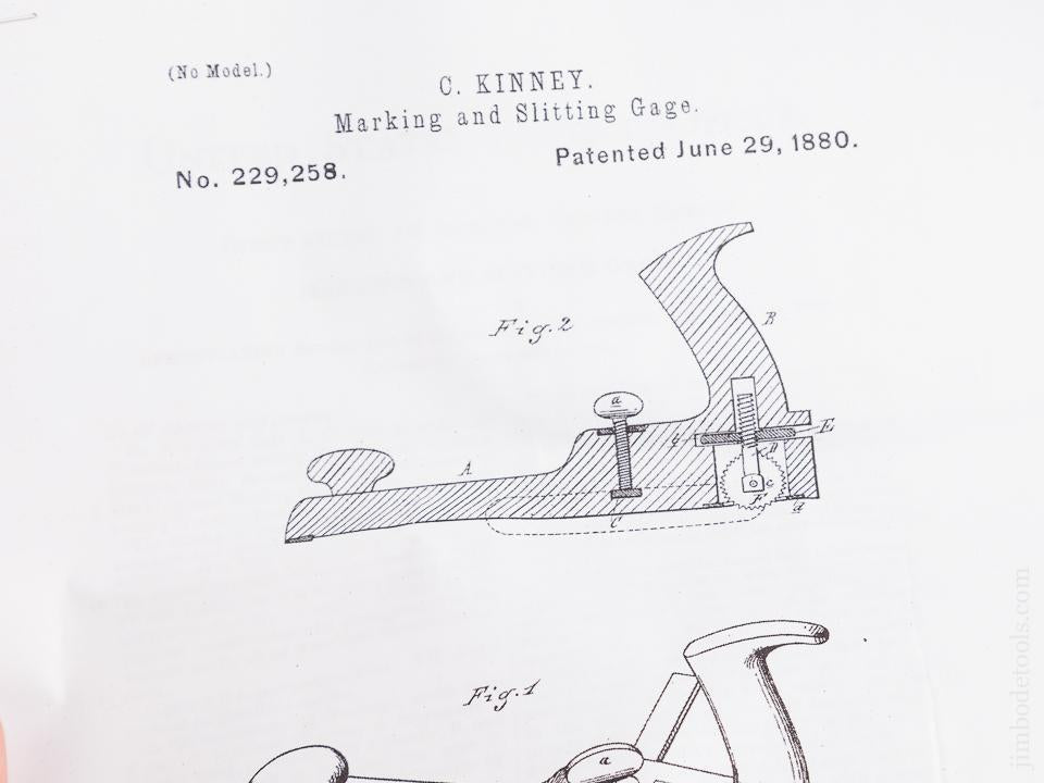RARE & Complete! KINNEY Patent Marking Gauge - 82430U