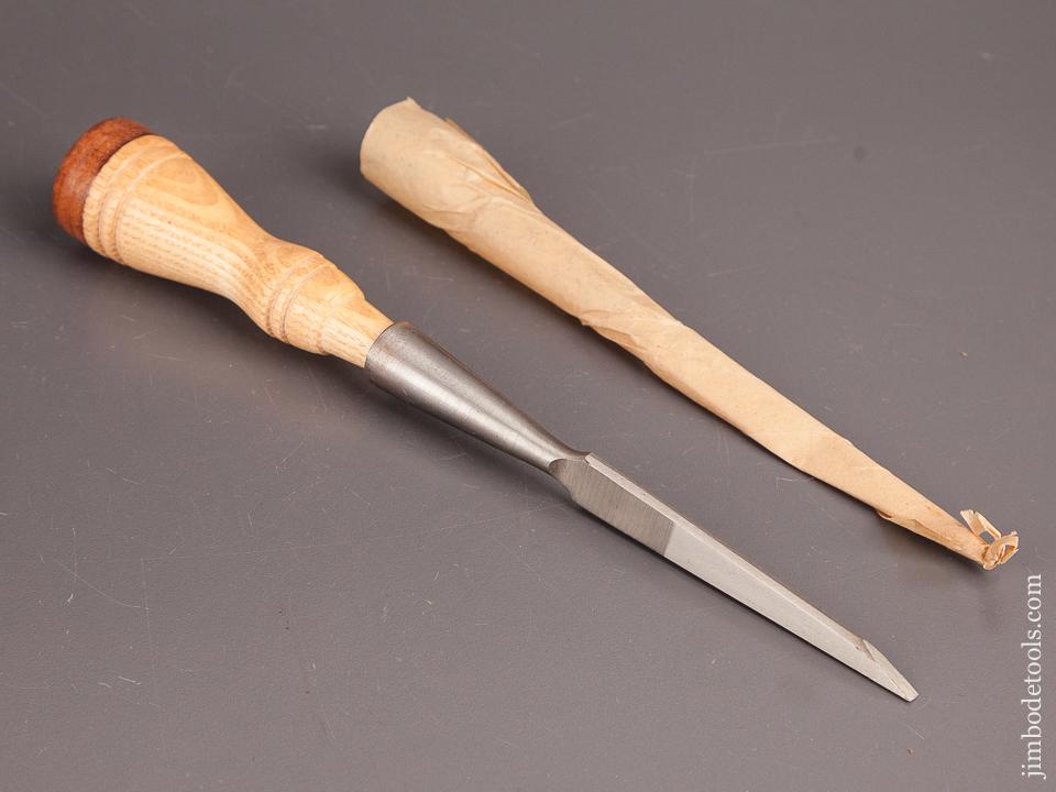 1/8 inch JAMES SWAN No. 1035 1/2 Socket Butt Chisel DEAD MINT  in Original Wrapper - 82446M