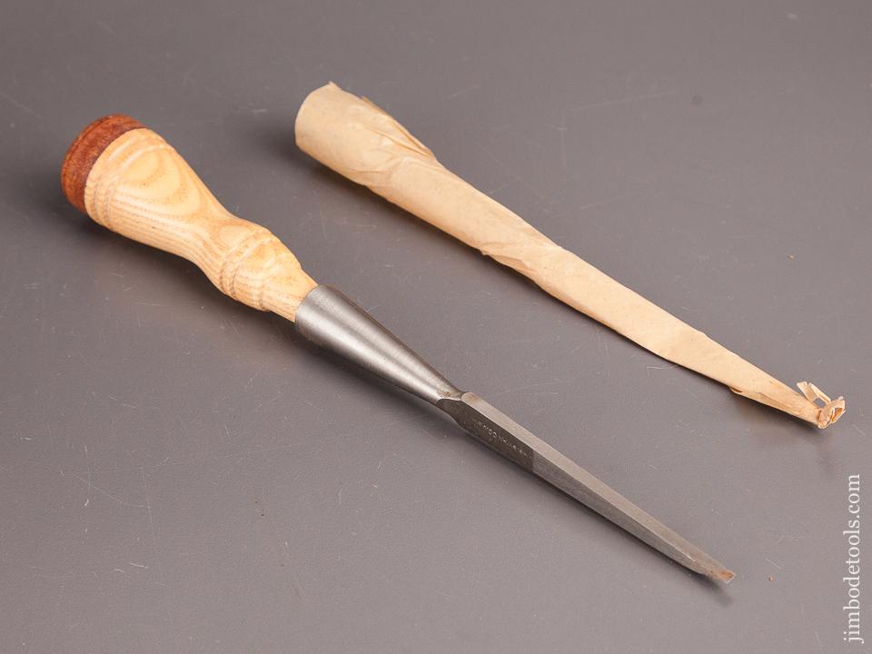 1/8 inch JAMES SWAN No. 1035 1/2 Socket Butt Chisel DEAD MINT  in Original Wrapper - 82446M