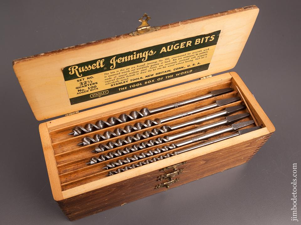 Complete Set of 13 RUSSELL JENNINGS Auger Bits in Original 3 Tiered Box - 82455
