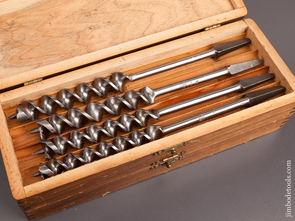 Complete Set of 13 RUSSELL JENNINGS Auger Bits in Original 3 Tiered Box - 82455