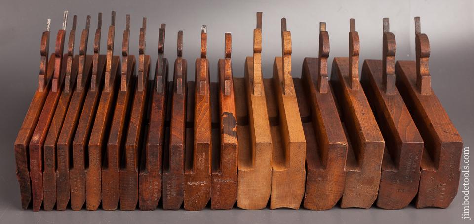 Set of 18 Hollows & Rounds Molding Planes Matched Pairs - 82463