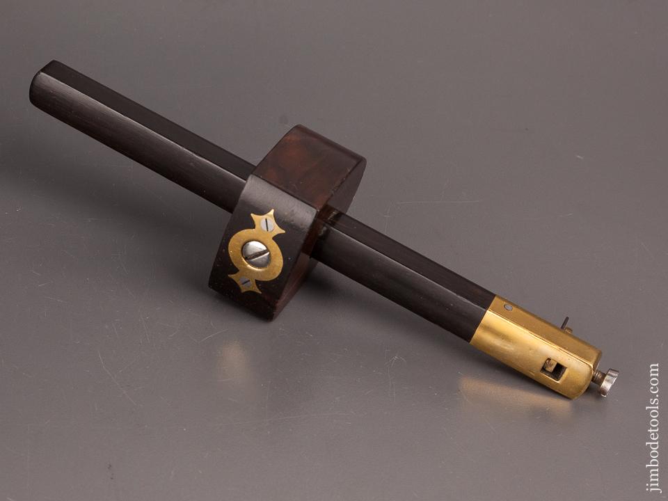 Extra Fine! 9 3/4 inch Ebony & Brass Slitting Gauge by JOHN WILSON - 82517