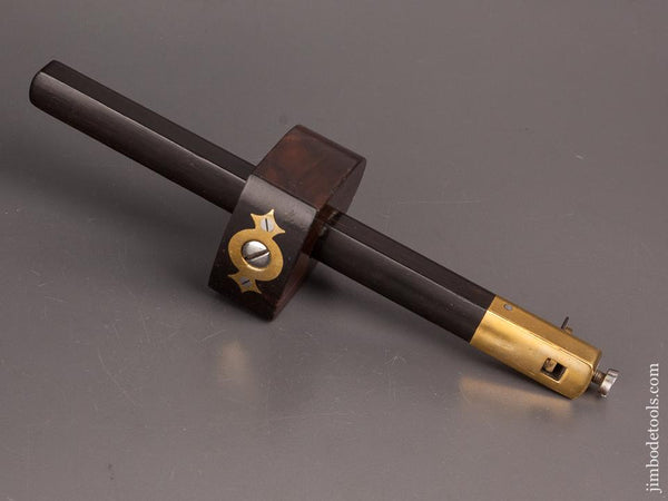 Extra Fine! 9 3/4 inch Ebony & Brass Slitting Gauge by JOHN WILSON - 82517