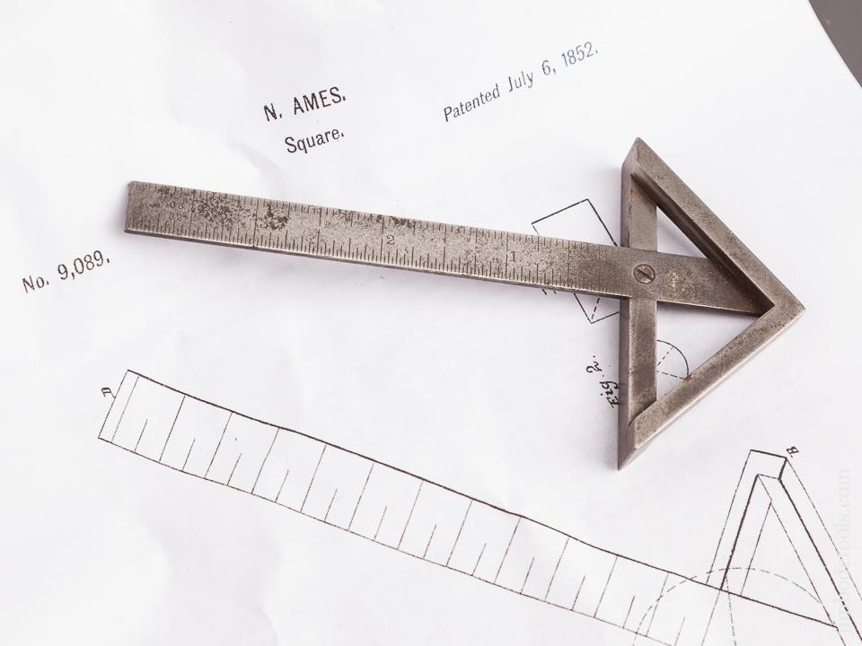 Four inch AMES Patent July 6, 1852 DARLING, BROWN & SHARPE Square - 82523
