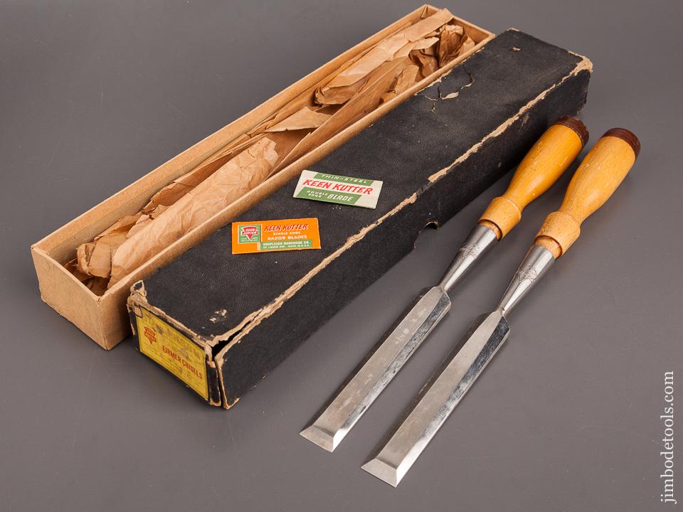 Two KEEN KUTTER 3/8 x 11 inch Socket Firmer Chisels MINT in Original Box - 82530